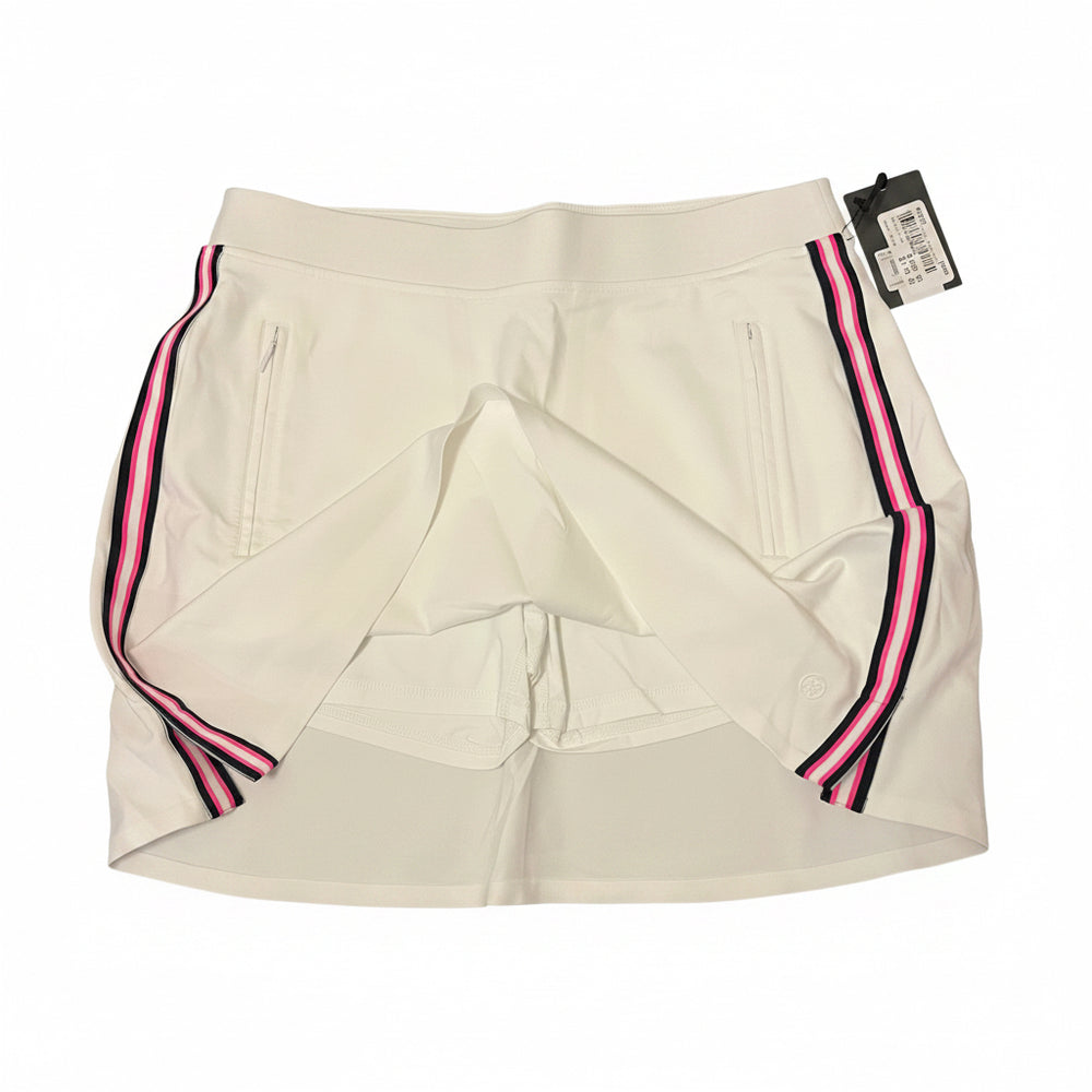 G/FORE Side Stripe Stretch Scuba Skort (16") - Snow - Skorzie
