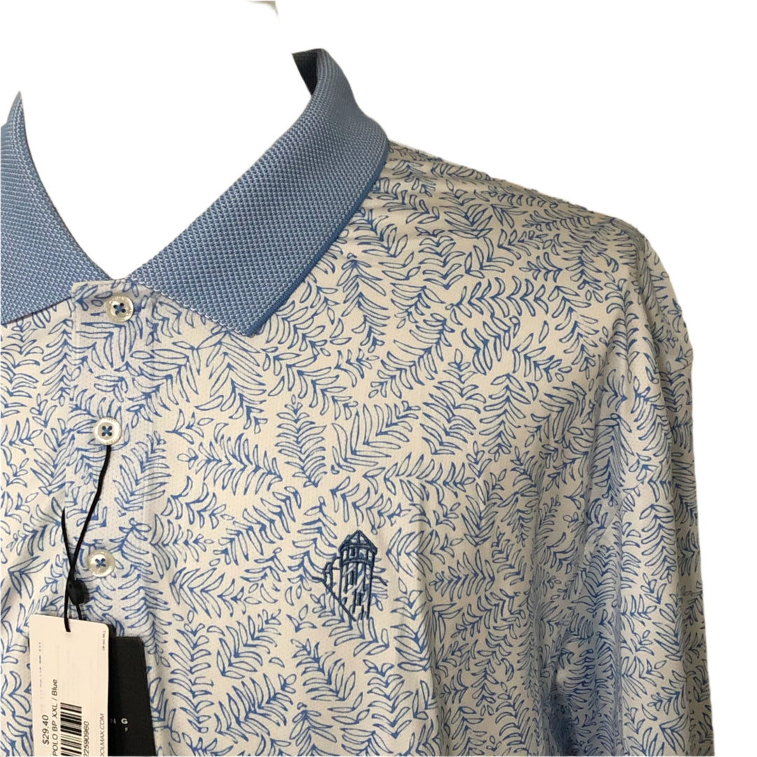 Dunning Golf Polo (w/ logo) - Blue Pattern - XX-Large - Skorzie