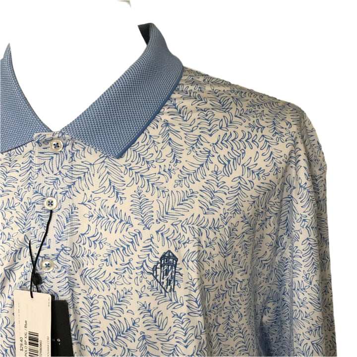 Dunning Golf Polo (w/ logo) - Blue Pattern - XX-Large - Skorzie