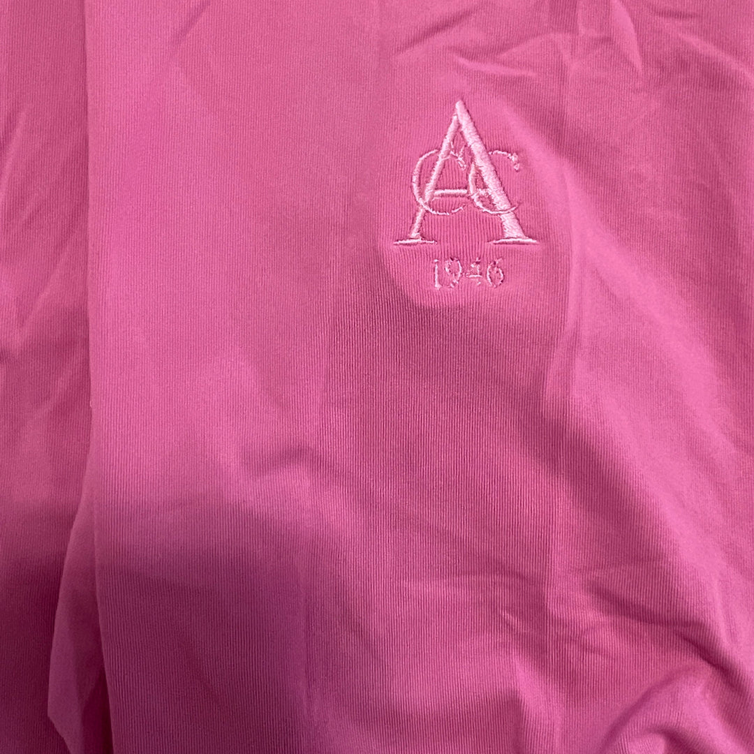 Peter Millar Women's Golf L/S Polo Shadebreak (w/logo) Peony