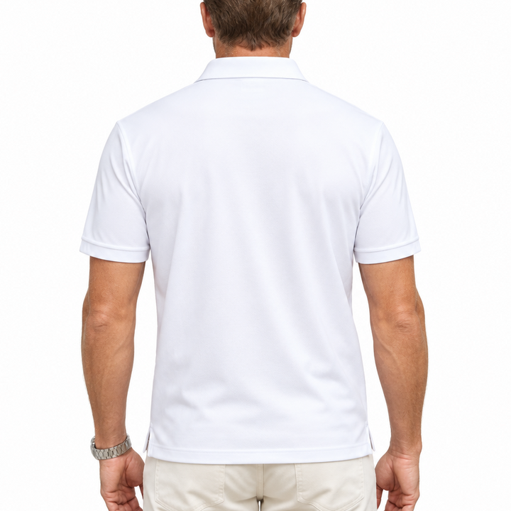 Collars & Co Men's Golf Polo Cutaway Collar White Size L