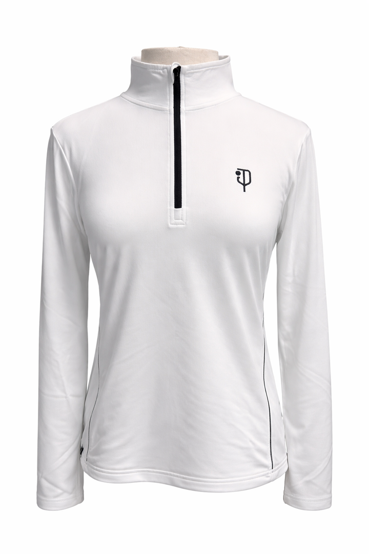 J. Pritchard Regatta Quarter Zip - White - Large - Skorzie