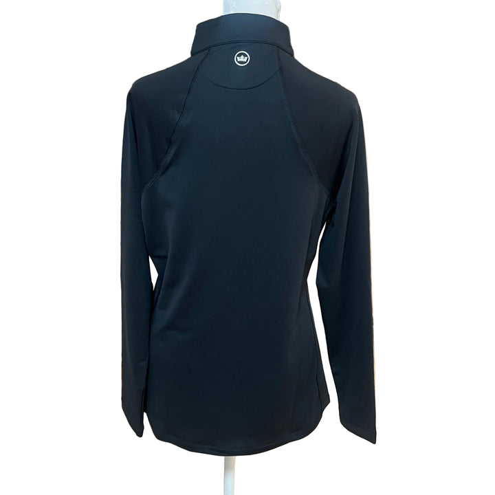 Peter Millar Raglan Sleeve Perth Layer 1/4 Zip - Black - Medium - Skorzie
