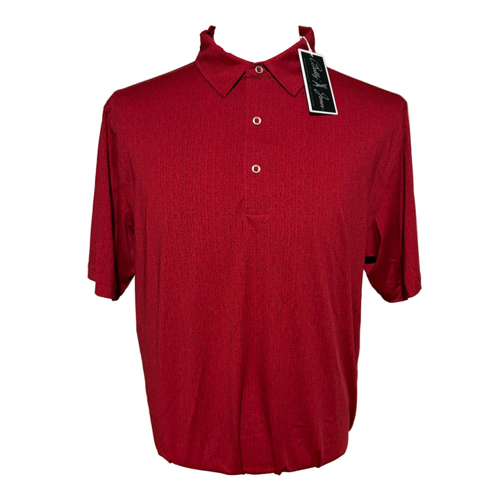 Bobby Jones Performance Golfman Print Polo - Cambridge Red - Large - Skorzie