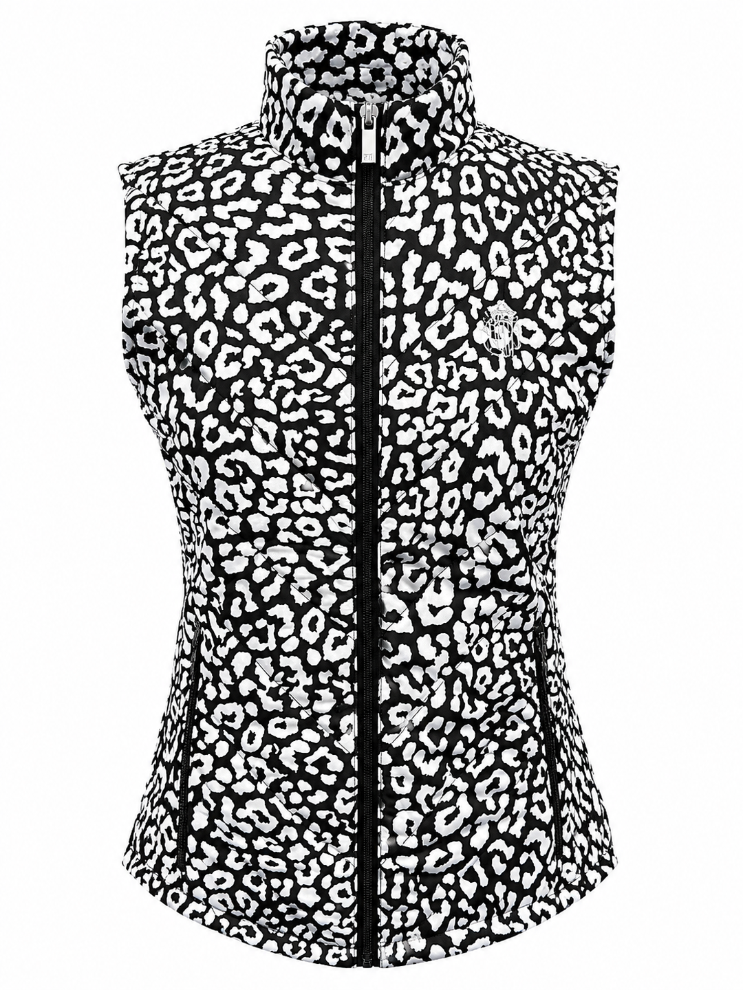 Tail Harlow Quilted Golf Vest (w/ logo) - Onyx Leopard - Medium