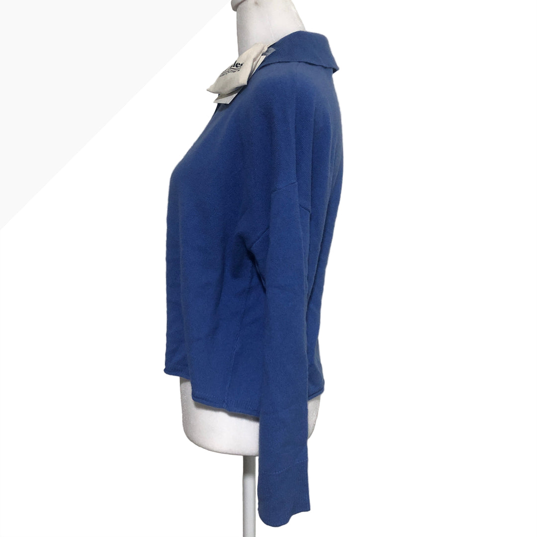 27 Miles Chelsea Button Sweater - Cobalt - Small - Skorzie