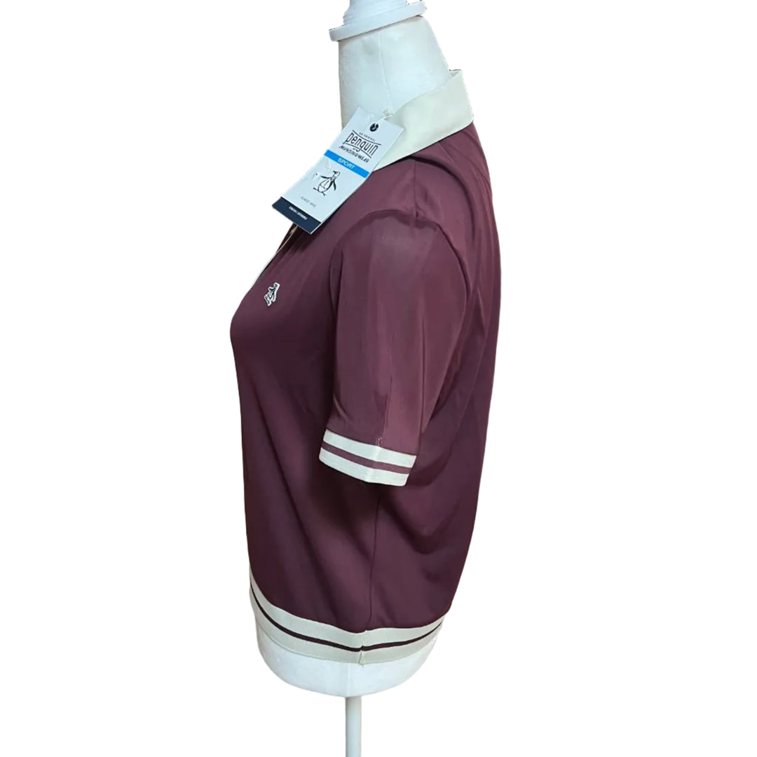 Penguin SS Polo - Mauve Wine/Silver Birch - Small - Skorzie