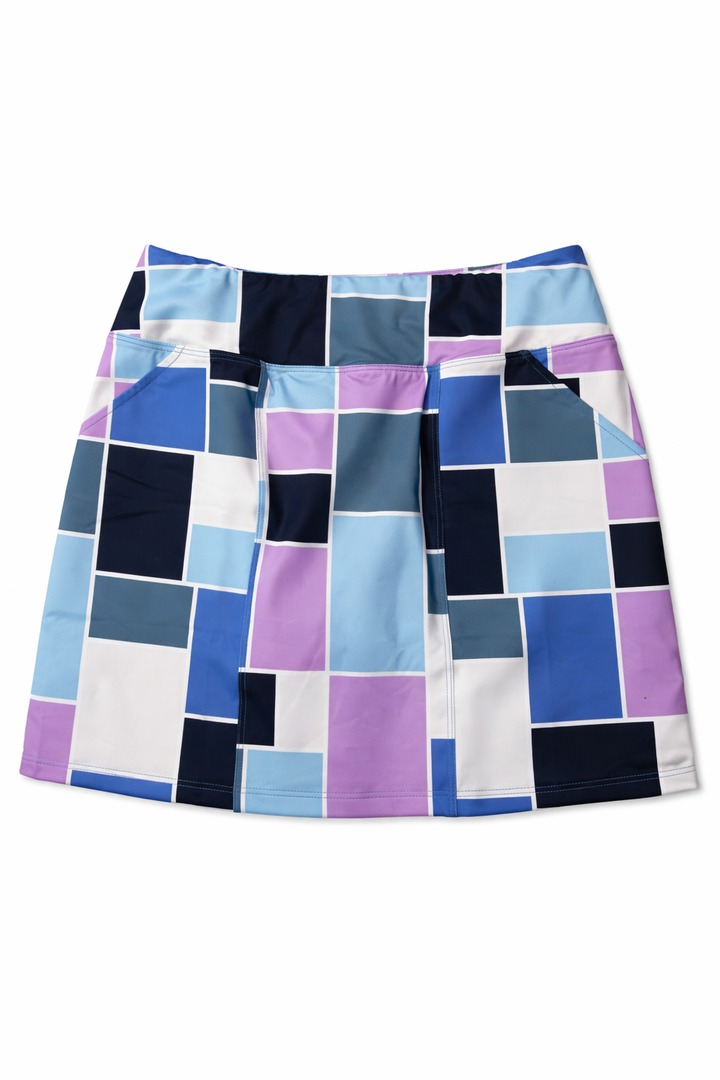 Amy Sport Monarch Beach Golf Skort 16" - Color Block