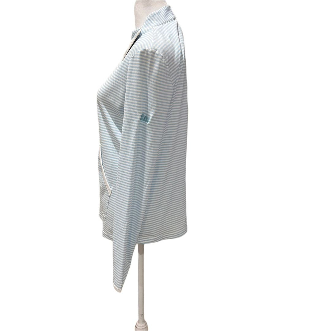 FootJoy 1/2 Zip Tonal Stripe Mid-Layer (w/ logo) - Sky - X-Small - Skorzie