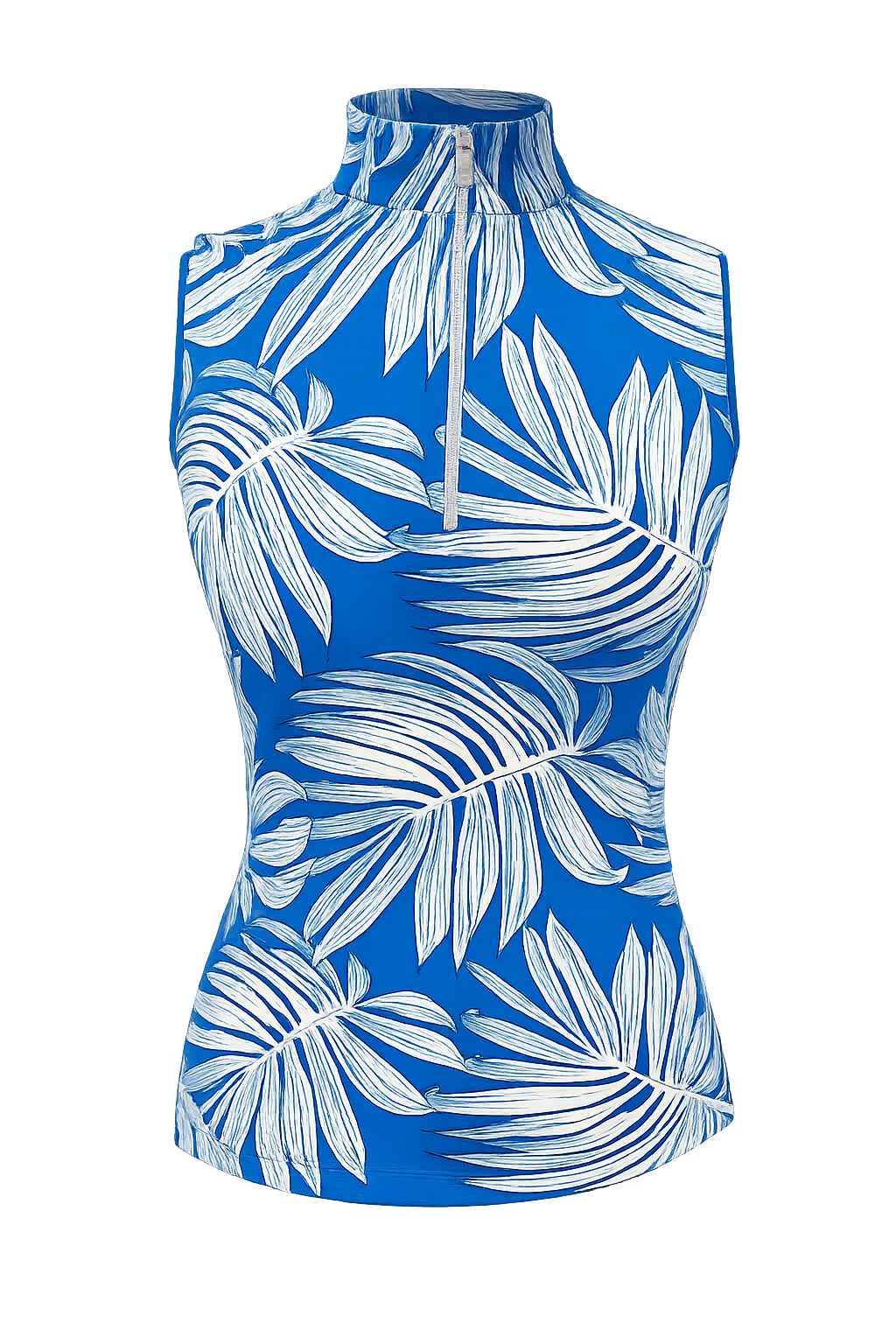 Tail Women's Monarch Sleeveless Zip Top - Pacific Palm