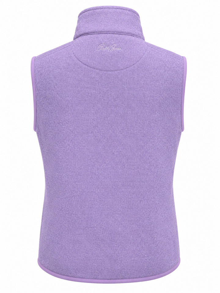 Bobby Jones Performance Jersey Zip Front Vest - Lavender Heather - Medium