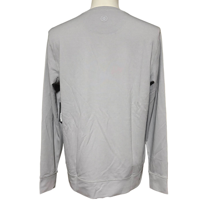 G/FORE Performance Pique Crewneck Layer (w/logo) - Light Grey - Skorzie