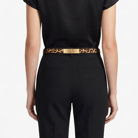 J. McLaughlin Women's Belt Leopard Size M/L - Skorzie