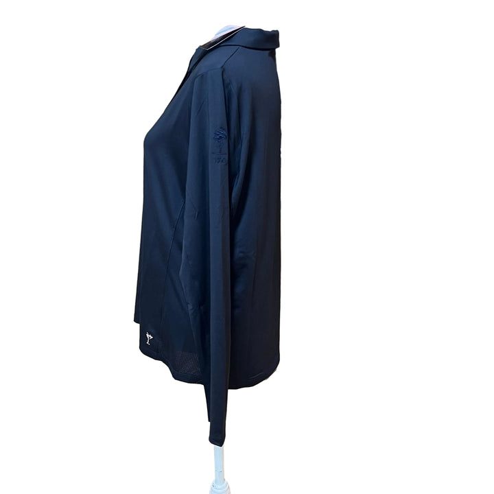 Golftini Long Sleeve Ruffle Polo (w/logo) - Navy - Skorzie