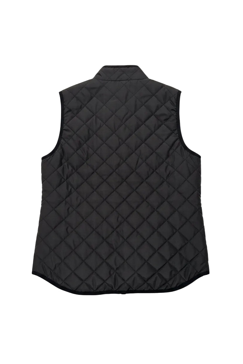 Swing Control Solid Quilted Zippered Vest - Black - Small - Skorzie