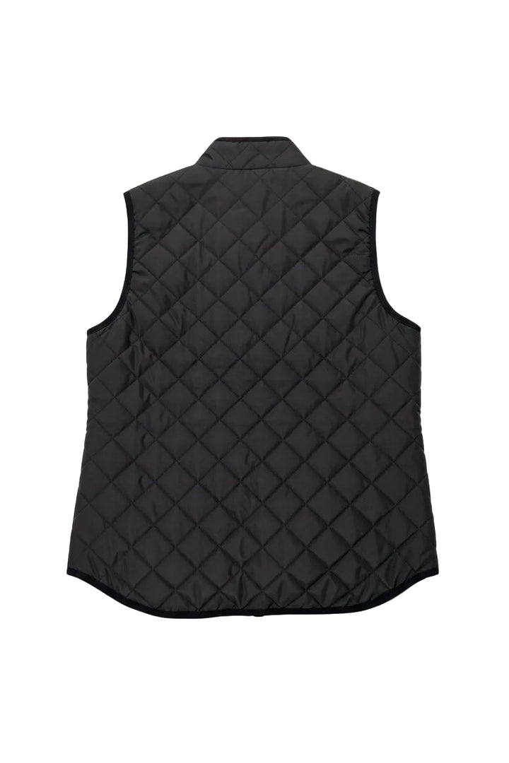 Swing Control Solid Quilted Zippered Vest - Black - Small - Skorzie
