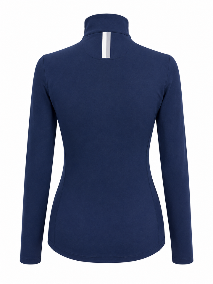 Rhoback Women's Quarter Zip (w/ Logo) - Fleet Navy - XS - Skorzie