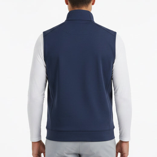 G/FORE Men's Golf Vest Brushed Back Tech Terry 1/4 Zip Twilight Size M