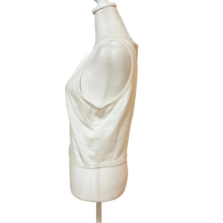 Love Shack Fancy Kaleen Cherry Rhinestone Tank - White - Small