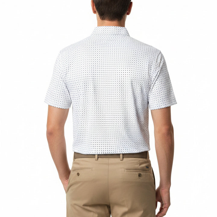 G/FORE Men's Polo Pima Snow/Sea Foam Size M