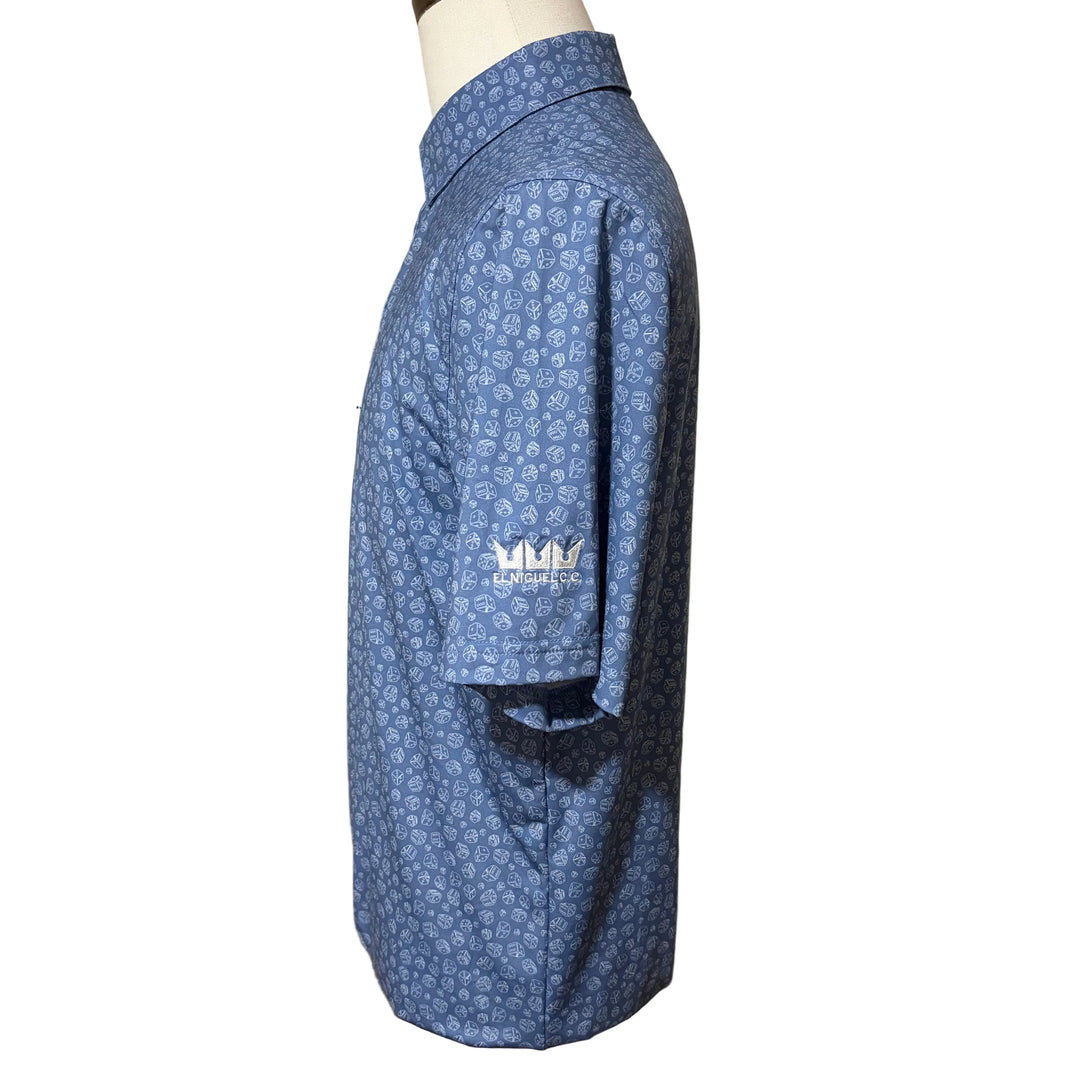 Straight Down High Roller Polo (w/logo) - Blue - Small - Skorzie