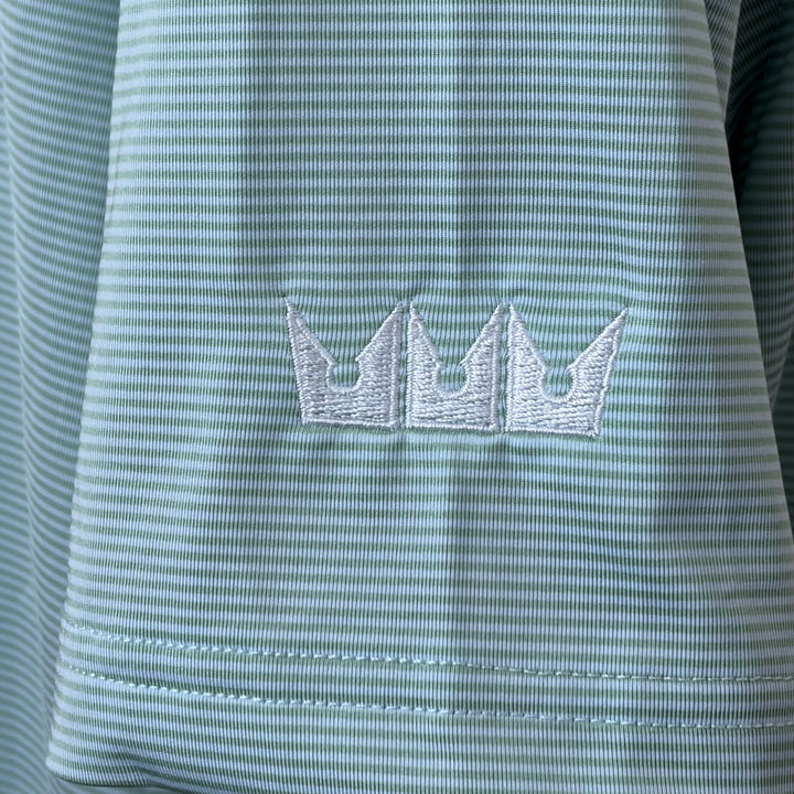 FootJoy Micro Stripe Feeder Polo (w/logo) - Mist/Moss - X-Large - Skorzie