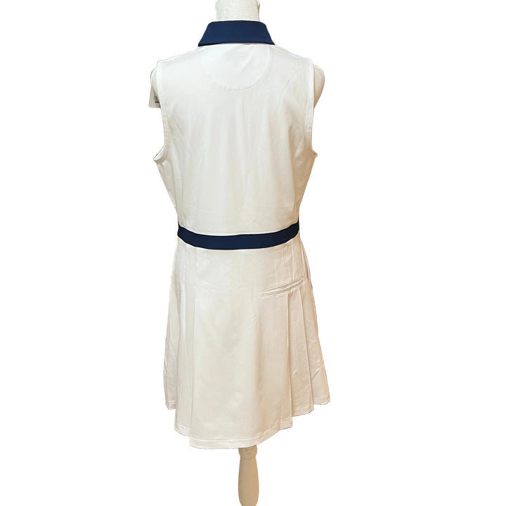 Greg Norman Court Sleeveless Dress - White - Medium - Skorzie