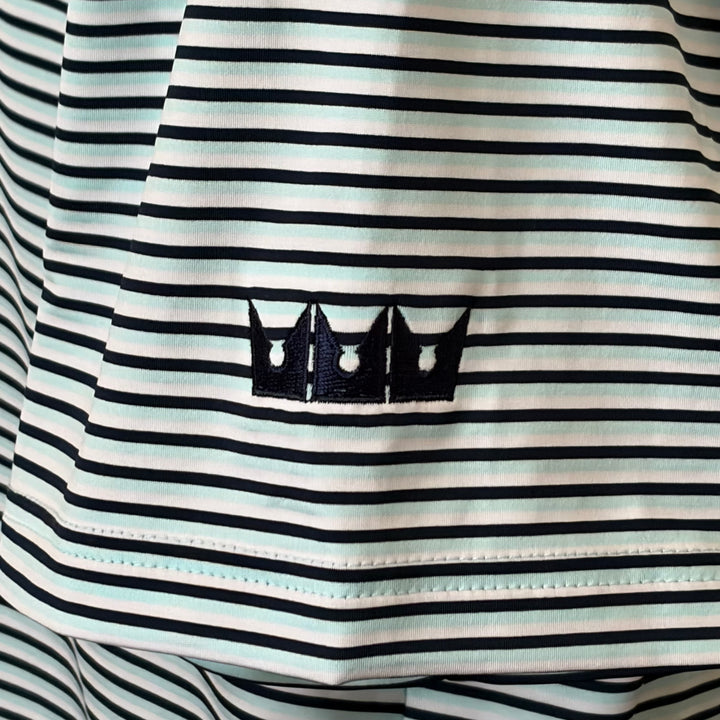 RLX Ralph Lauren Classic Fit Performance Polo (w/logo) - Aqua Multi - Large - Skorzie