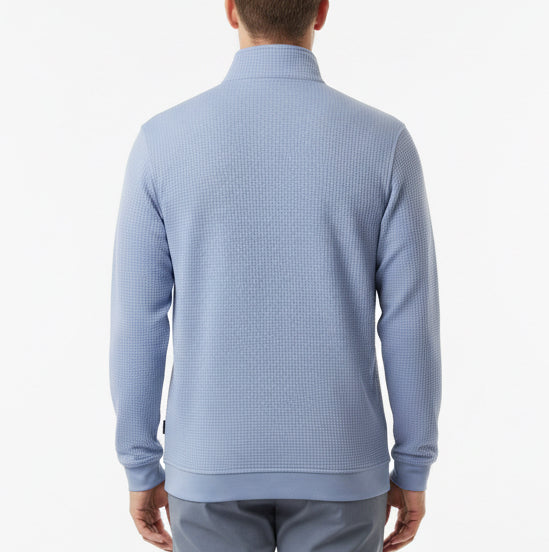 Straight Down Men's Golf Quarter Zip Optic Blue Shade Size L