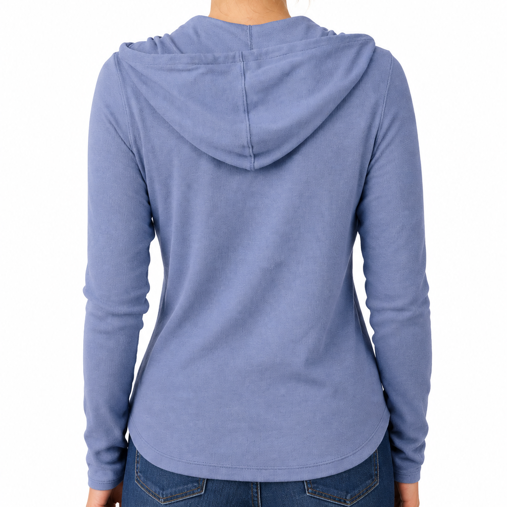 Straight Down Women's Quarter Zip Thyme Hoodie Tidal Size M