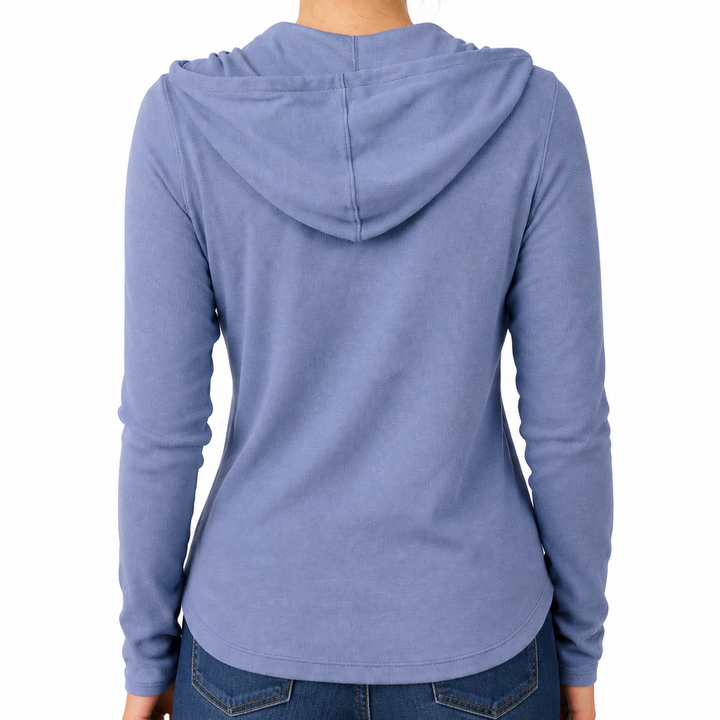 Straight Down Women's Quarter Zip Thyme Hoodie Tidal Size M