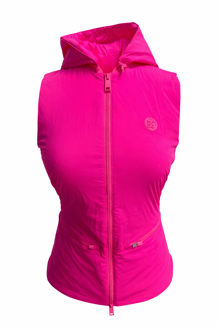 G/Fore Women's Whit Tailored Down Vest - Knockout Pink - Small - Skorzie