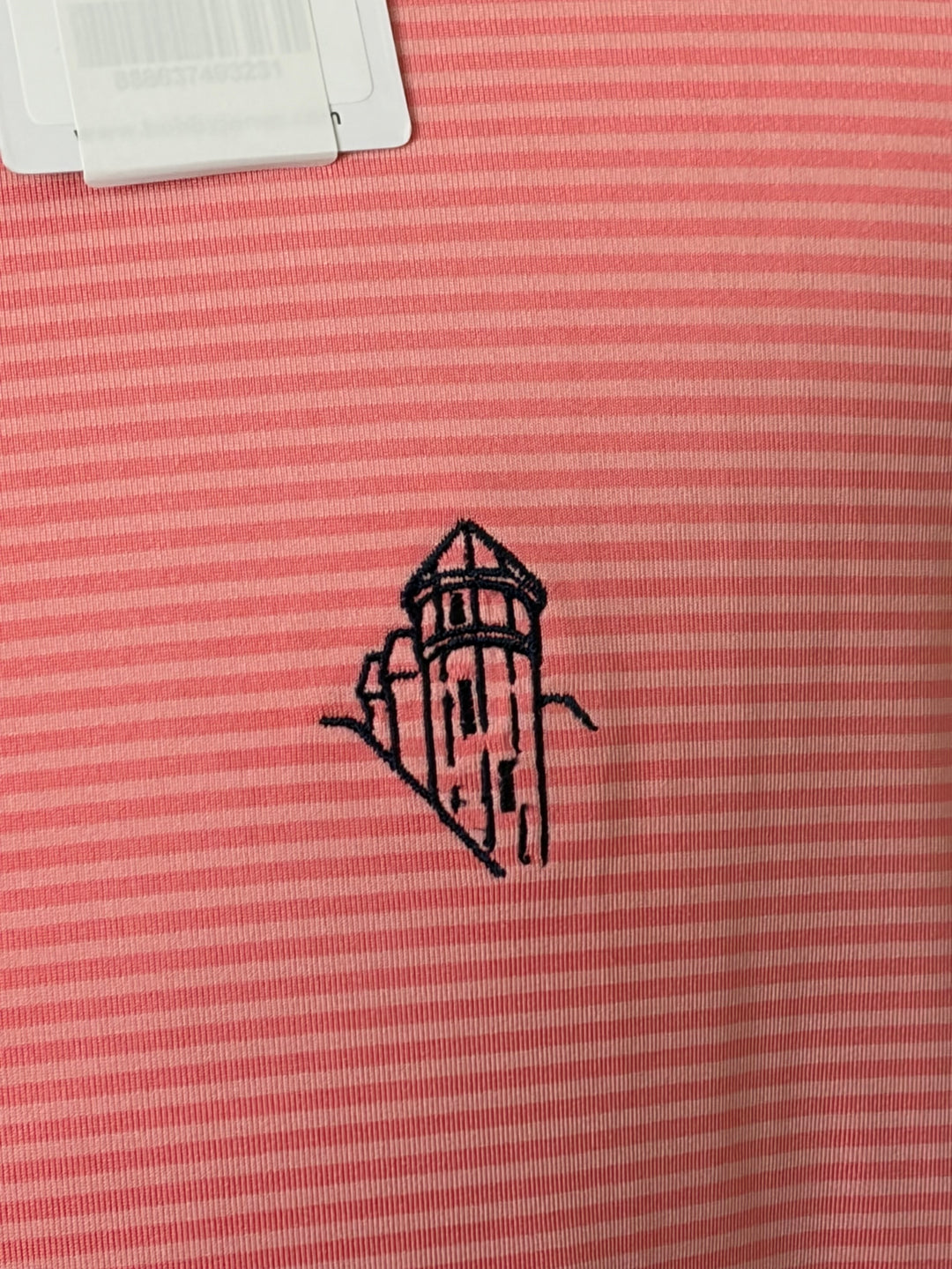Bobby Jones Performance Tonal Striped Polo (w/ logo) - Strawberry Ice - Skorzie