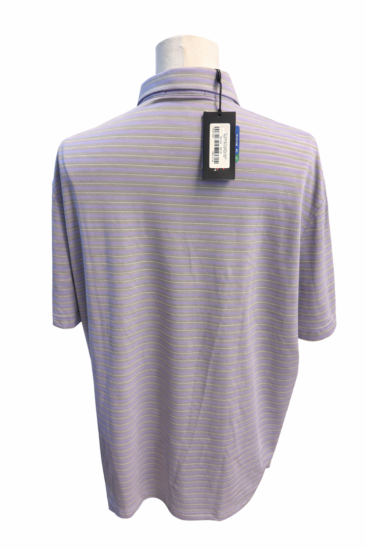 RLX Ralph Lauren Multi Stripe Polo (w/ logo) - Gray/Lavender - X-Large - Skorzie
