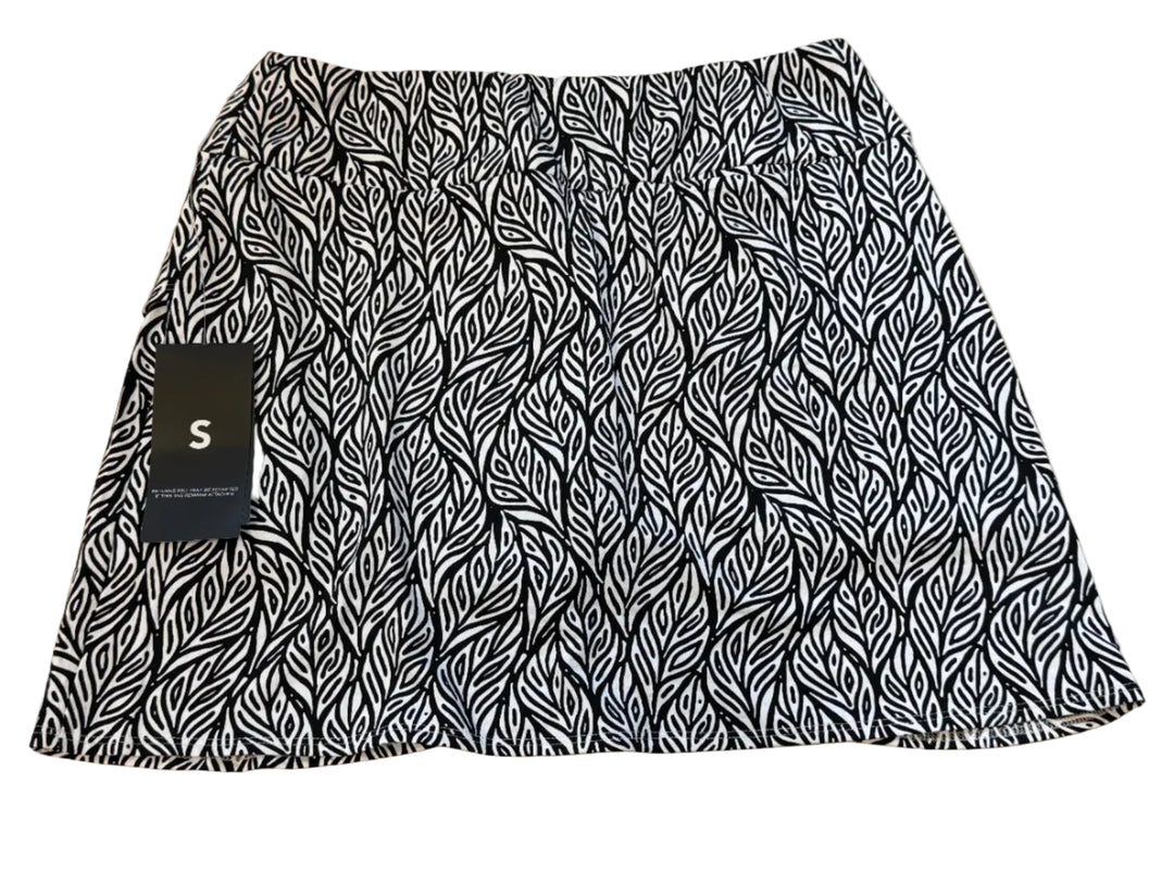 IBKUL Womens Sally Layered Skort 17.5" - Black/White