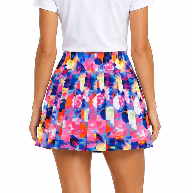 Pickletini Women's Pickleball Skort Lucia 13.5" Blurred Floral Size L