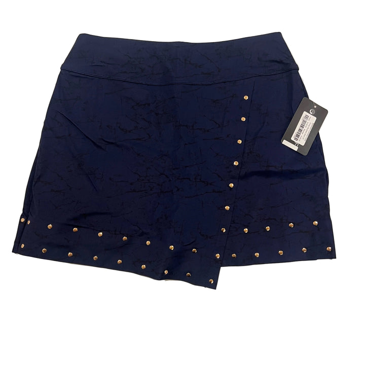 Foray Golf Studded Wrap Skirt 15.5" - Navy/Black Crackle - Medium - Skorzie