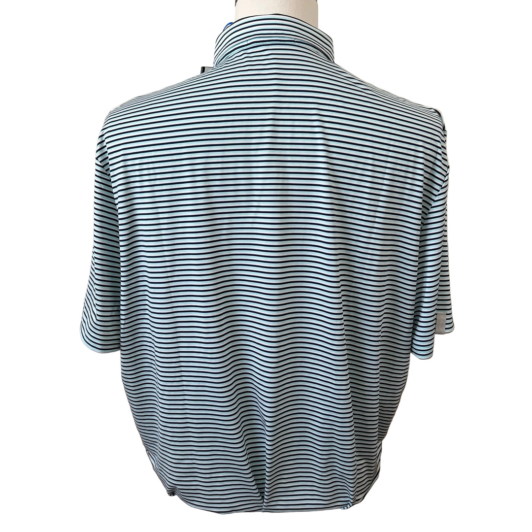RLX Ralph Lauren Classic Fit Performance Polo (w/logo) - Aqua Multi - Large - Skorzie