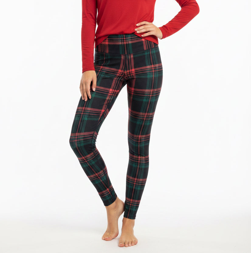 Beach Riot Yara-Piper Leggings (26") - Ribbon Plaid - Skorzie