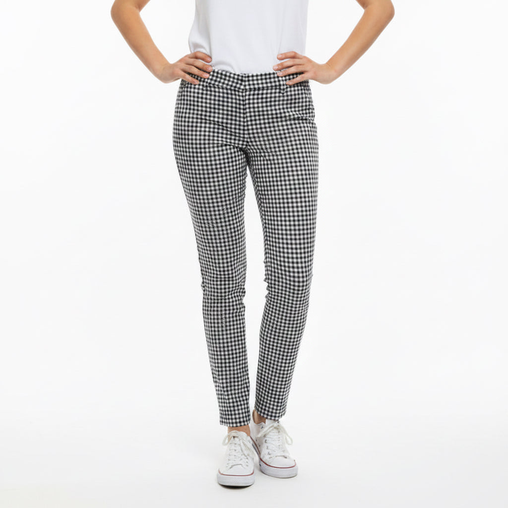 KJUS Women's Golf Pants Ikala 7/8 Treggings 27" Blue Gingham Size XX-Large