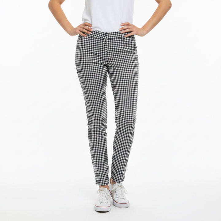 KJUS Women's Golf Pants Ikala 7/8 Treggings 27" Blue Gingham Size XX-Large