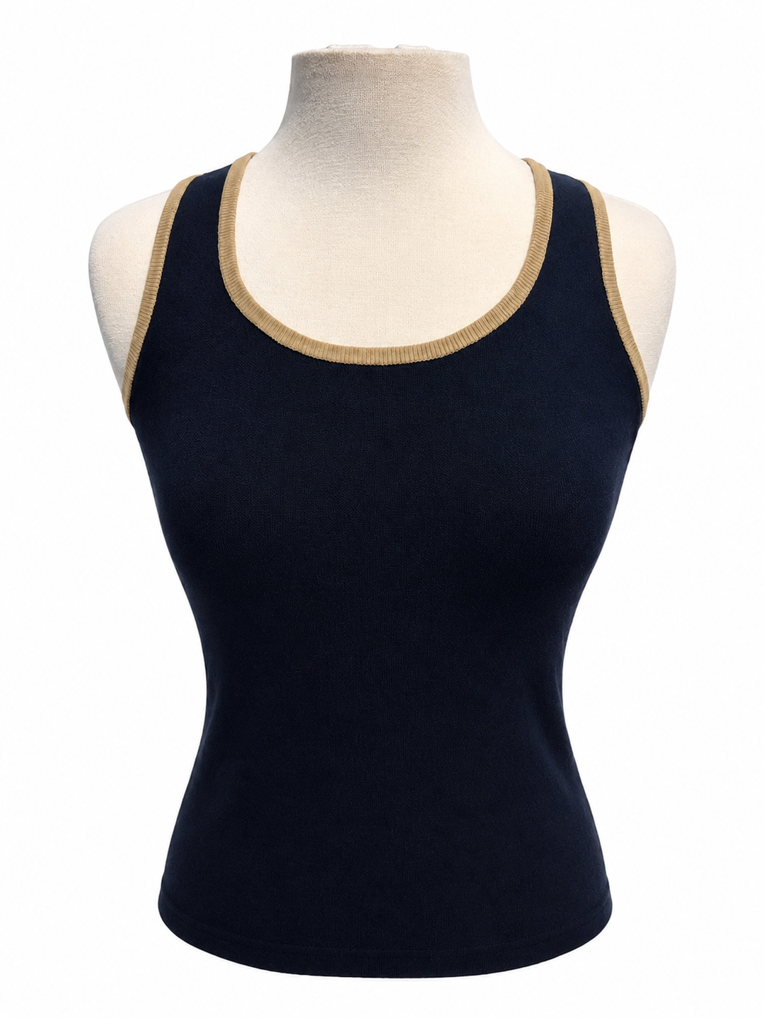 The Upside Equine Racerback Knit Tank - Navy - Medium - Skorzie