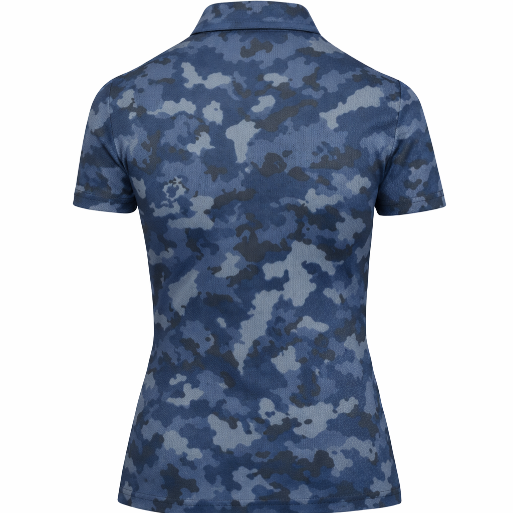 Dunning Women's Player 2.0 Jersey Performance Polo - Night Sky Camo - Skorzie