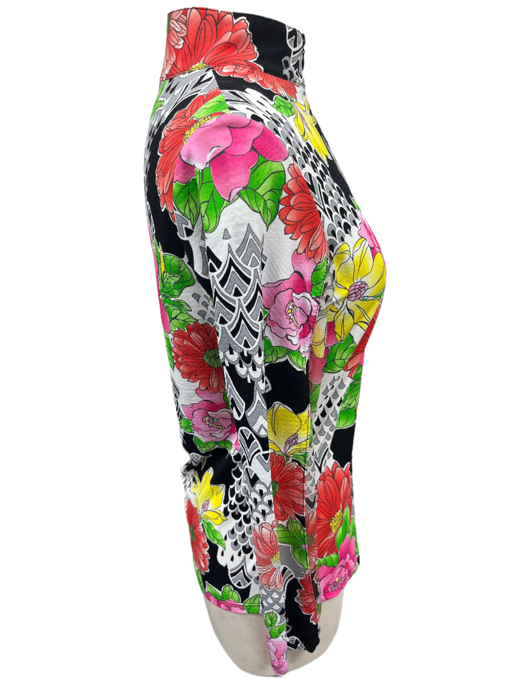 G-Lifestyle Quarter Zip Sun Protection Top - Deco Daisy - Skorzie