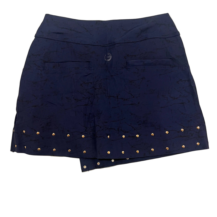 Foray Golf Studded Wrap Skirt 15.5" - Navy/Black Crackle - Medium - Skorzie