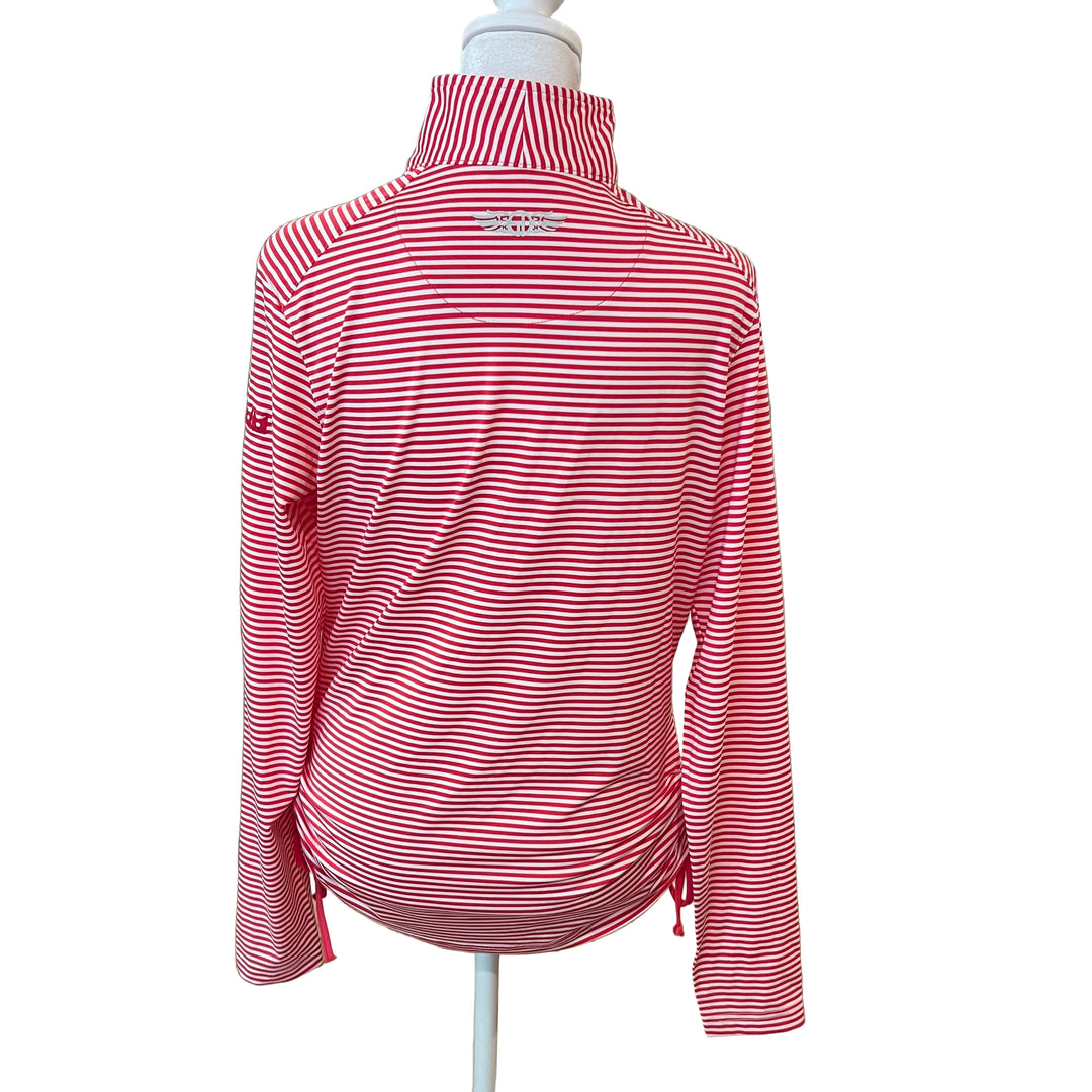 Straight Down Savannah Quarter Zip (w/logo) - Hot Pink