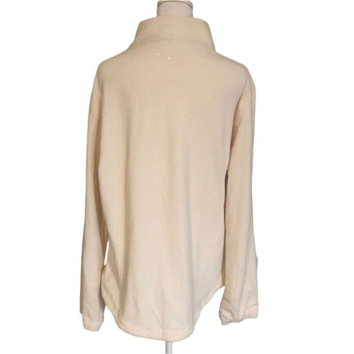 Straight Down Inyo Fleece 1/2 Zip (w/ logo) - Cream - X-Large - Skorzie