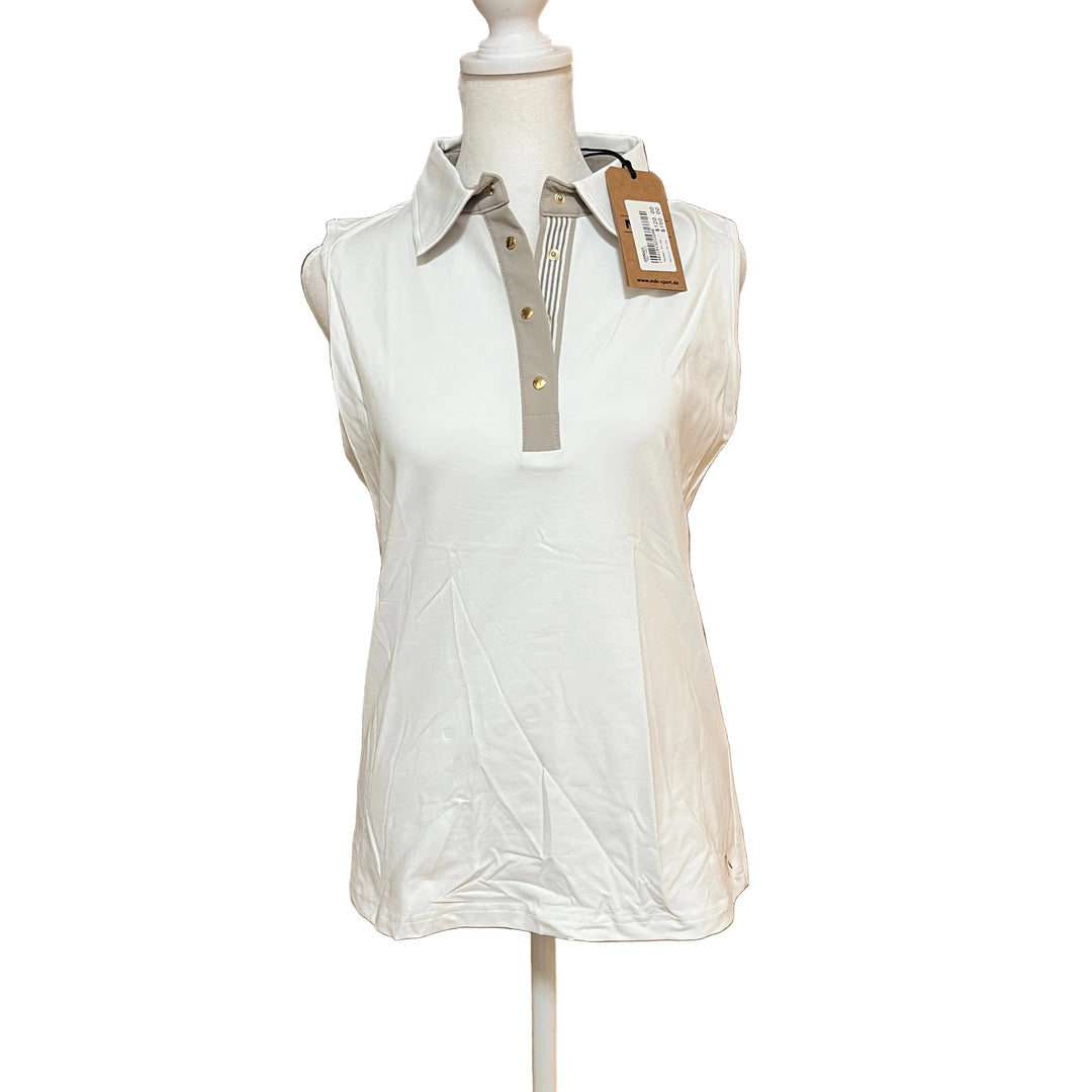 MDC Jersey Golf Polo - White/Light Taupe - Skorzie