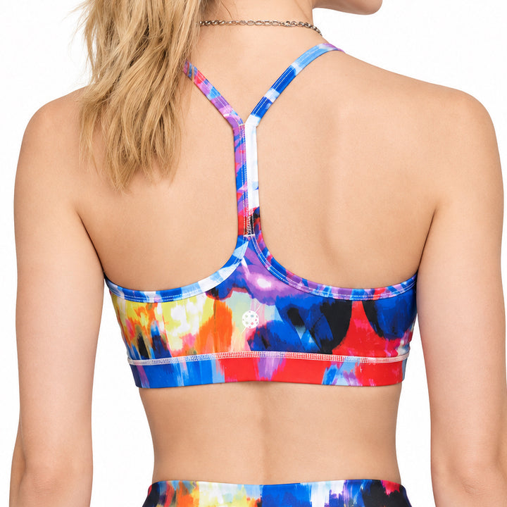 Pickletini Women's Laurie Sports Bra Blurred Floral (FINAL SALE ITEM)