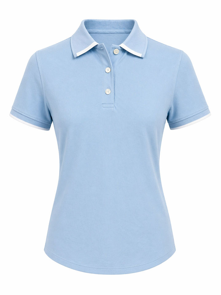 Peter Millar Short Sleeve Golf Polo - Light Blue - Small - Skorzie